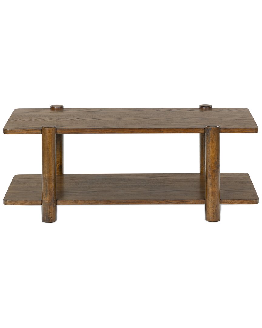 SAFAVIEH COUTURE SAFAVIEH COUTURE EDISYN 2-SHELF WOOD COFFEE TABLE 