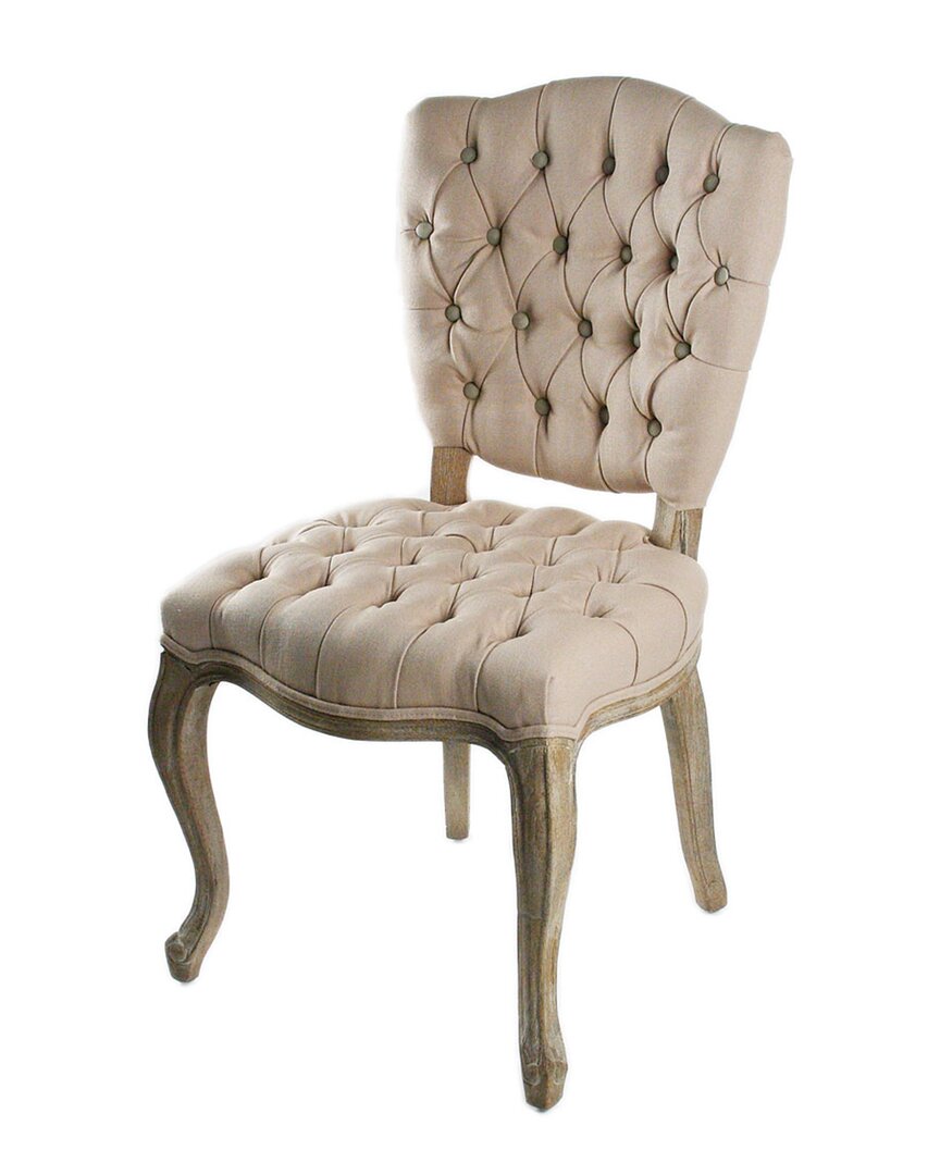 Zentique Tufted Side Chair In Brown