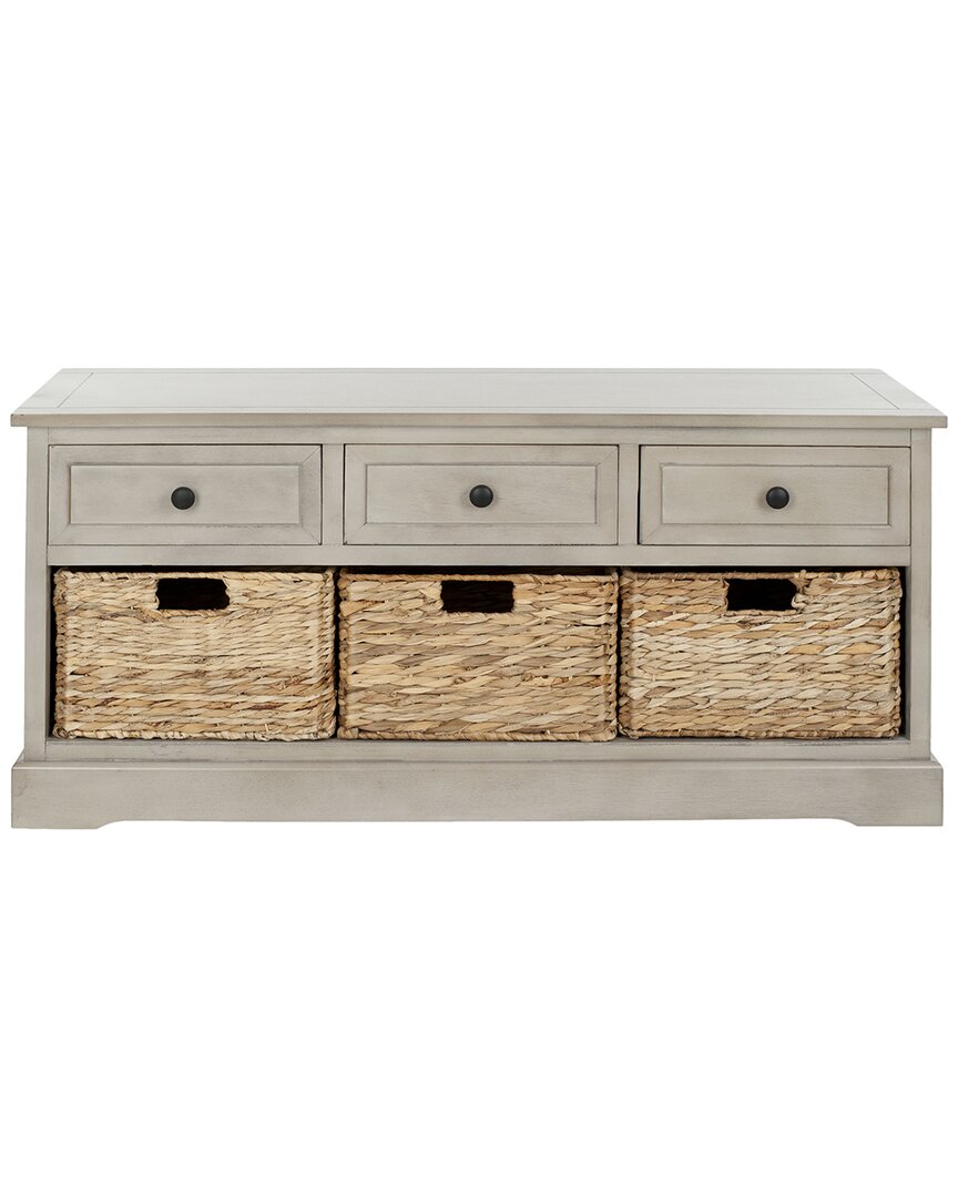 Safavieh Rosewind 3 Drawer Storage Unit In Grey