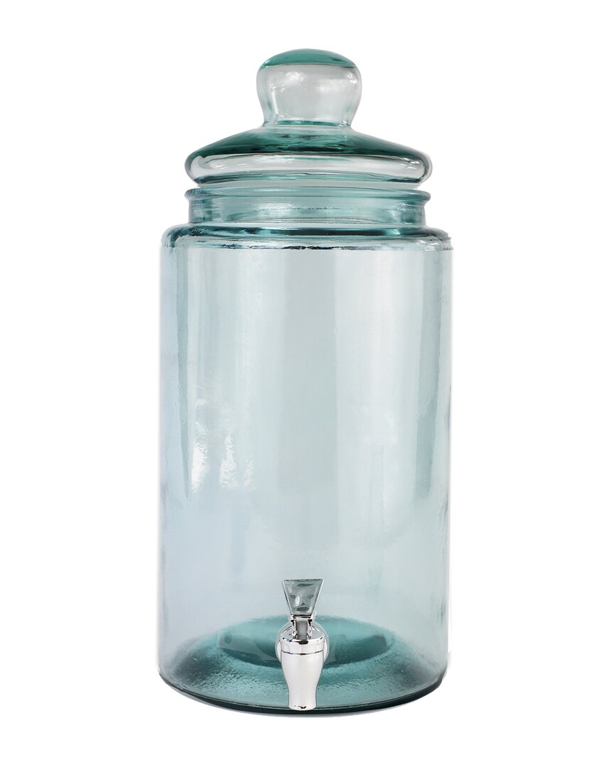 Euro Ceramica Euro Essential Bara Recycled Glass Mason Jar Beverage Dispenser In Clear