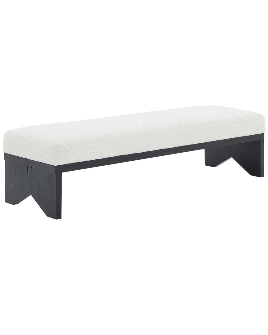 Safavieh Couture Sharyn Boucle & Wood Bench