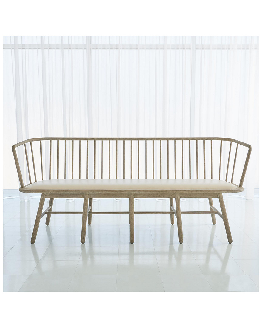Global Views Spindle Long Bench In Neutral