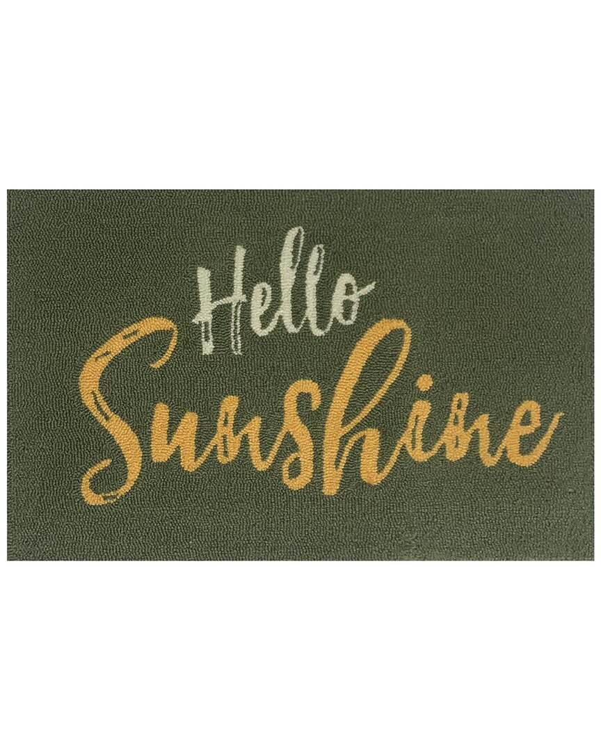 The Rug Market Hello Sunshine 30x48in Doormat In Green