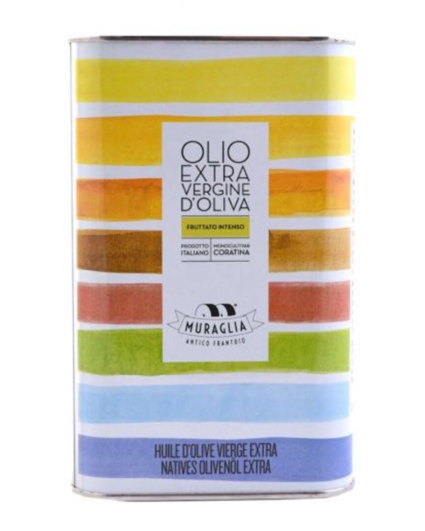 Frantoio Muraglia Set Of 3 Extra Virgin Olive Oil In Rainbow Tins