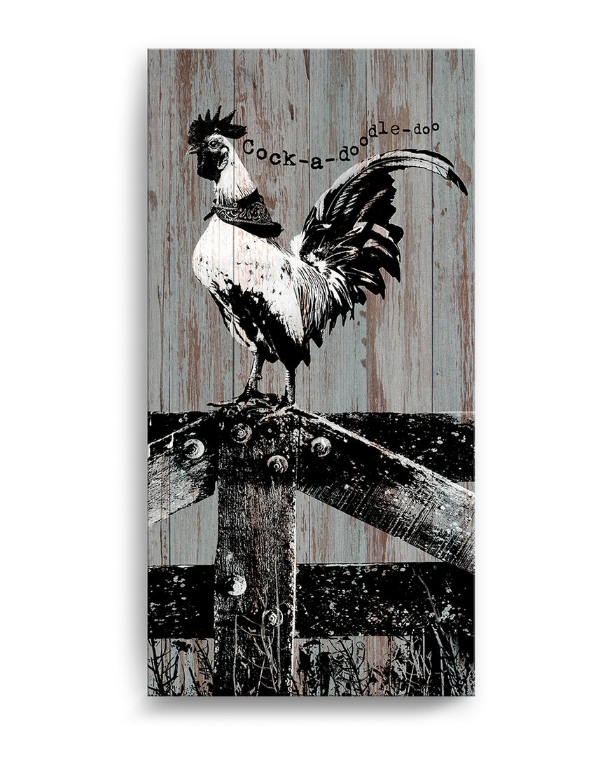 Ready2hangart Charming Rooster Wrapped Canvas Wall Art By Olivia Rose