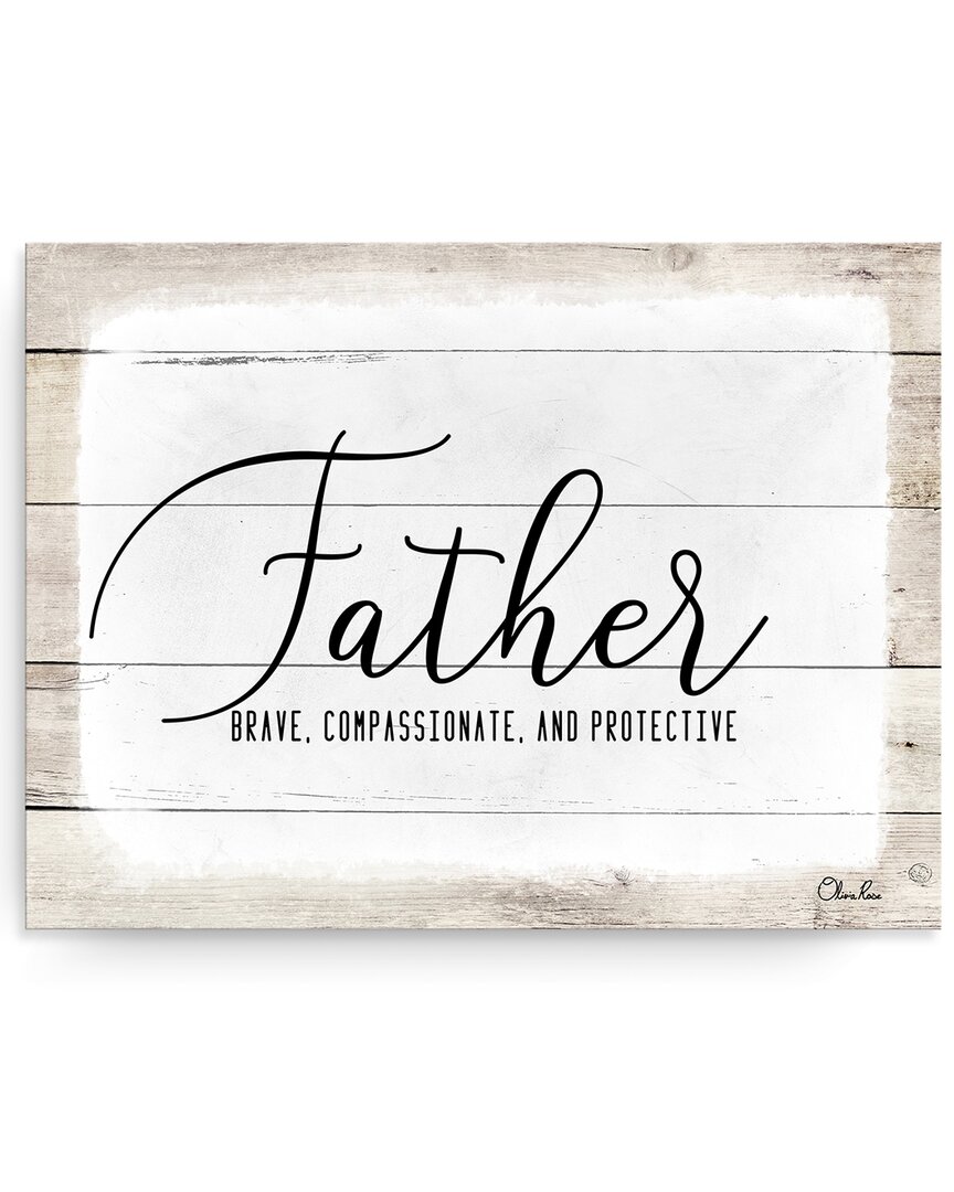 Ready2hangart Father Wrapped Canvas Wall Art By Olivia Rose