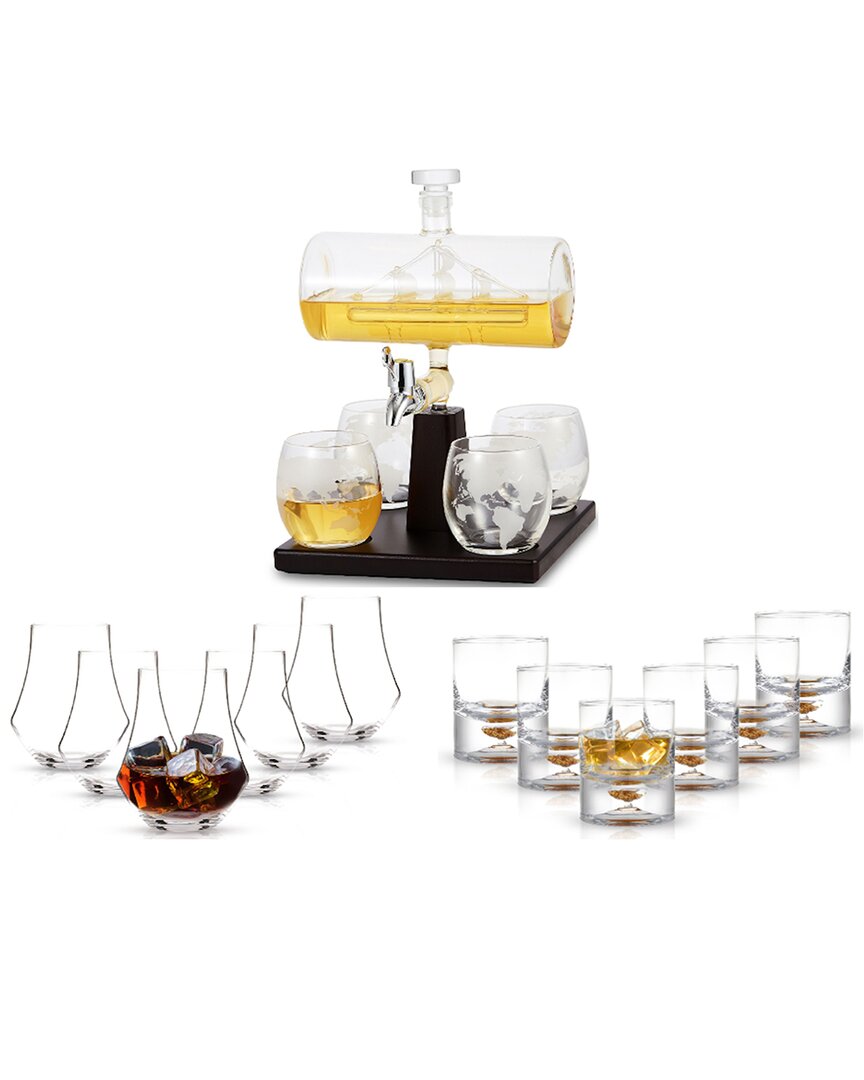 Cheer Collection Whiskey & Brandy Connoisseur Set