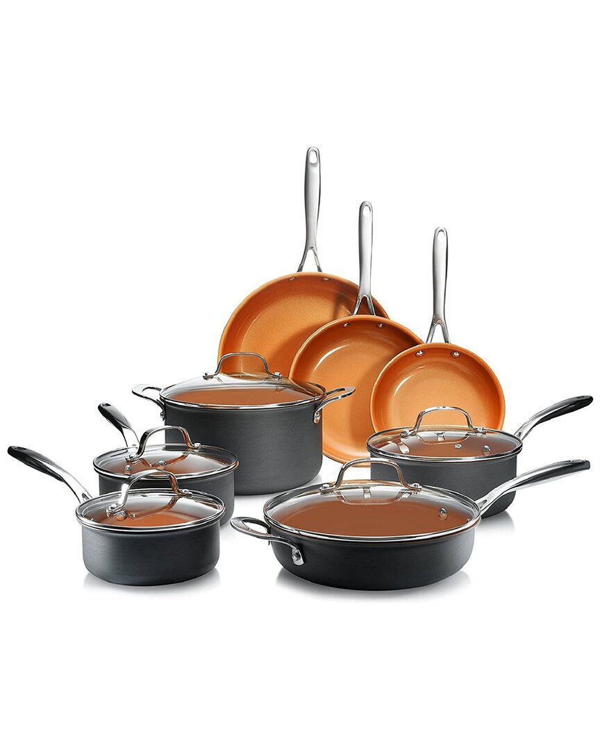 Gotham Steel Pro 13pc Cookware Set In Black