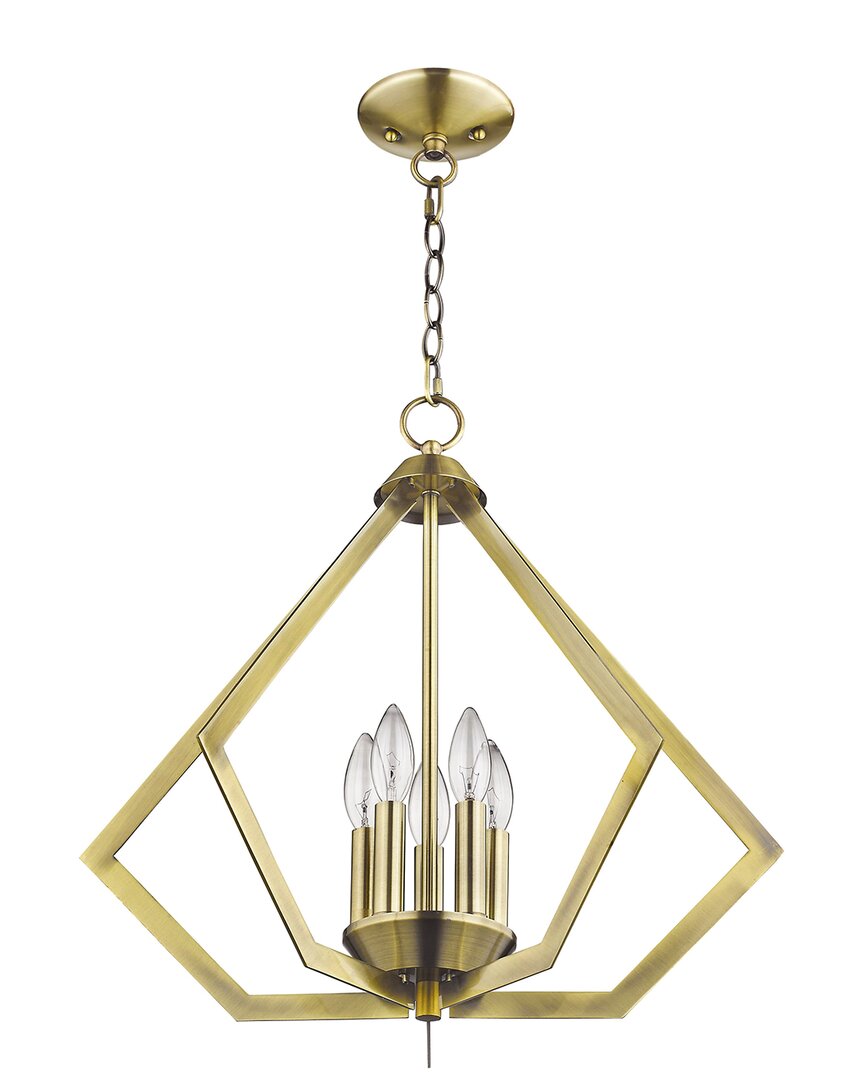 Livex Lighting 5-light Antique Brass Chandelier In Metallic