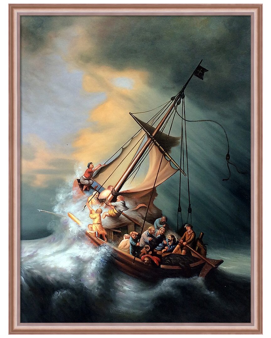 La Pastiche The Storm On The Sea Canvas Art Print In Multicolor