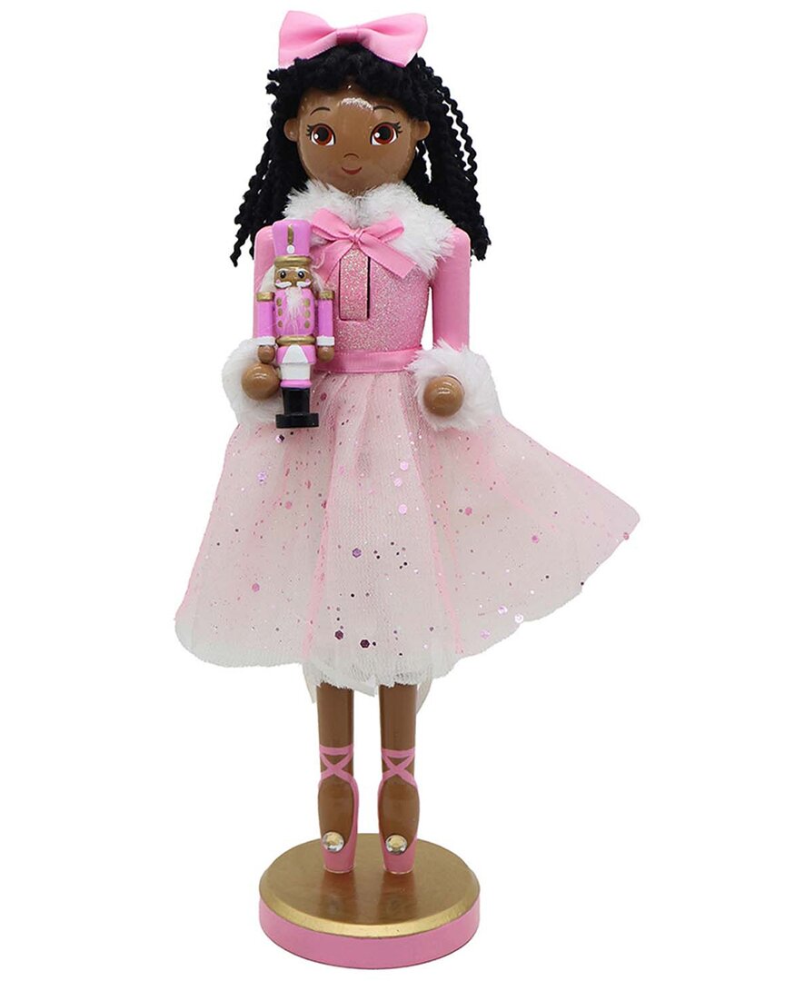 Kurt Adler 12-inch African American Clara Nutcracker In Pink