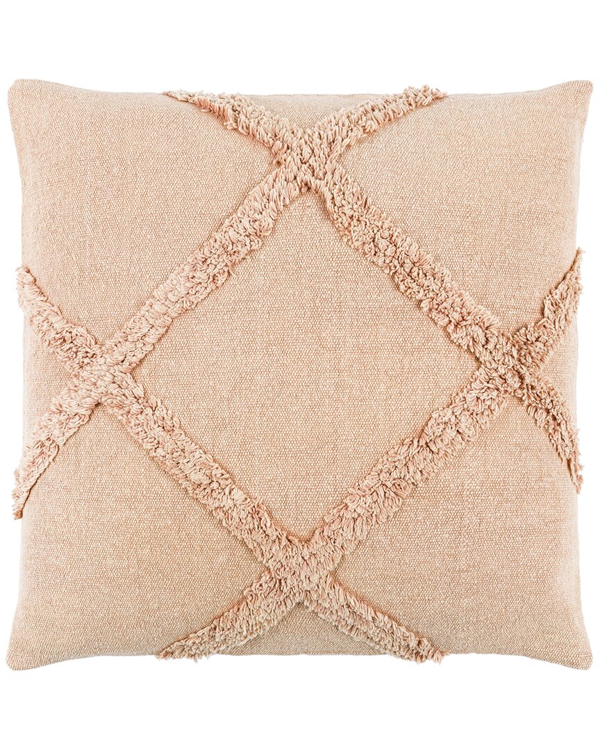 Surya Sarah Polyester Pillow In Peach