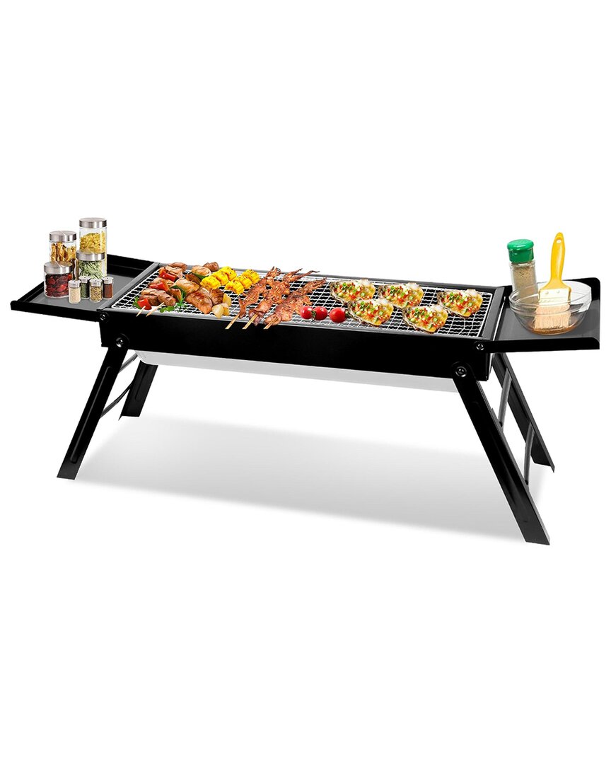 Fresh Fab Finds Newhome Foldable Charcoal Bbq Grill With Shelf In Black