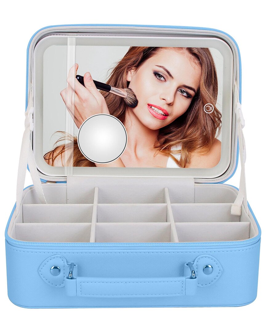 Fresh Fab Finds Laromni Travel Makeup Bag With Led Mirror In Blue