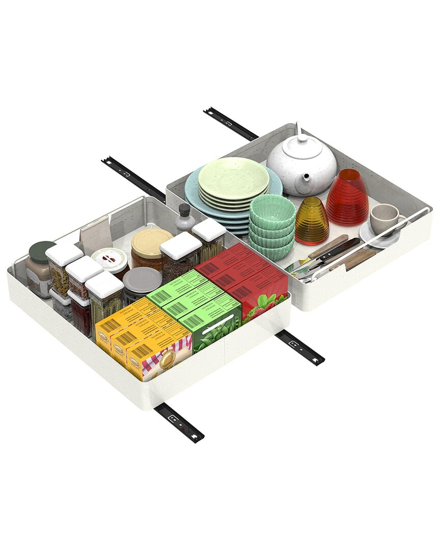 Fresh Fab Finds Newhome 2pc Pull Out Cabinet Organizers In White