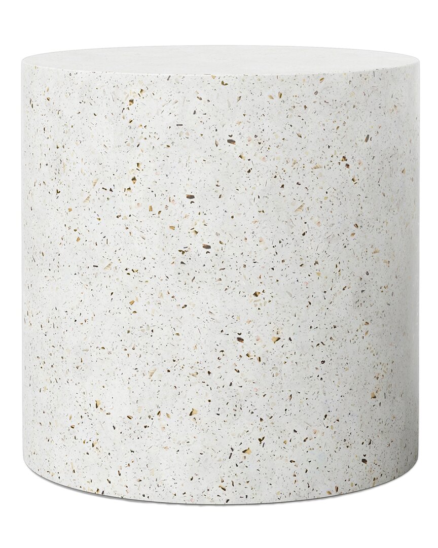 Urbia Mixx Una 20in Pedestal Ivory Terrazzo