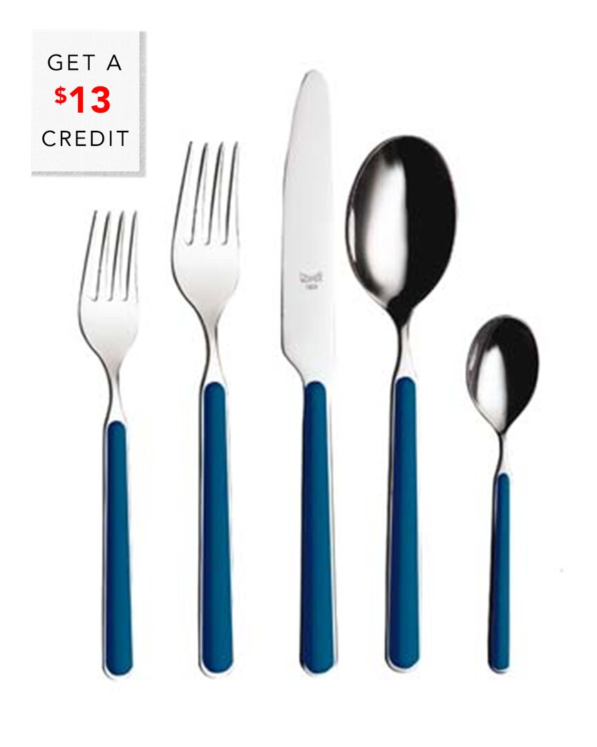 Mepra 5pc Flatware Set With $11 Credit In Blue