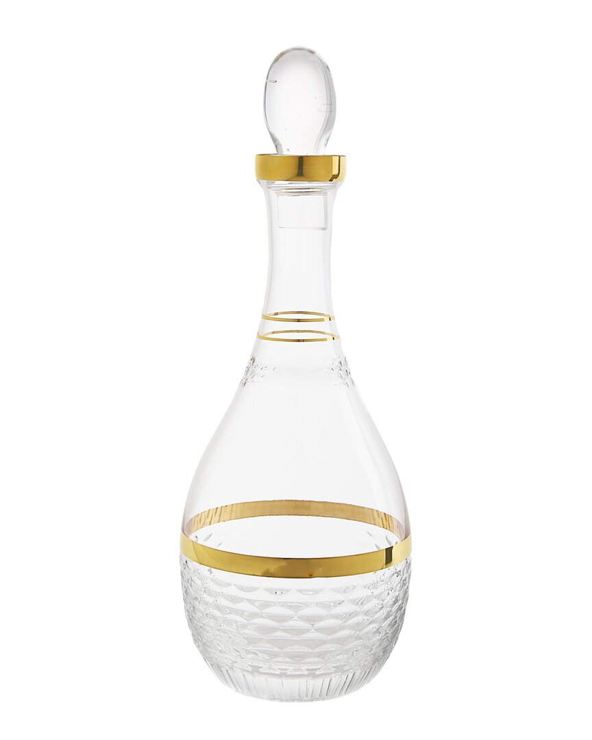 Alice Pazkus Glass Decanter In Gold