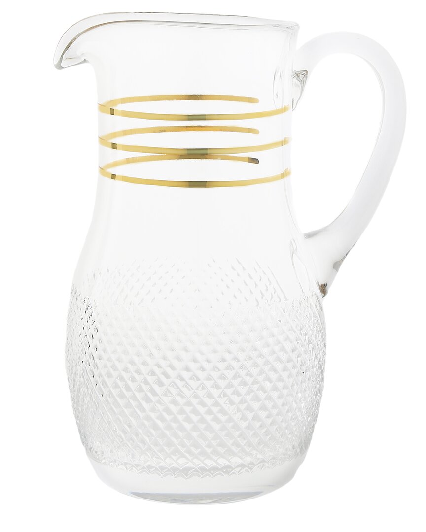 Alice Pazkus Glass Pitcher In Gold