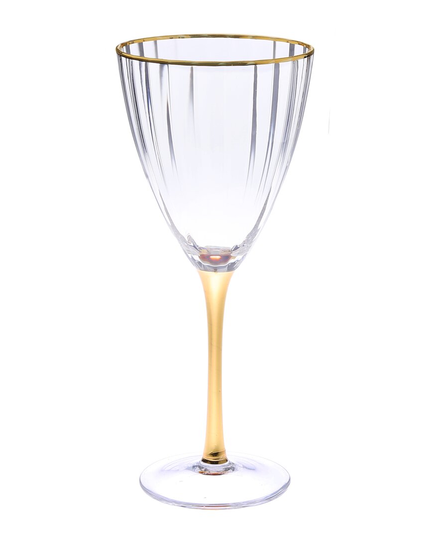 Alice Pazkus Set Of 6 Textured Glasses In Gold