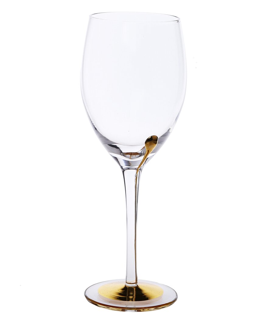 Shop Alice Pazkus Set Of 6 Water Glasses In Gold