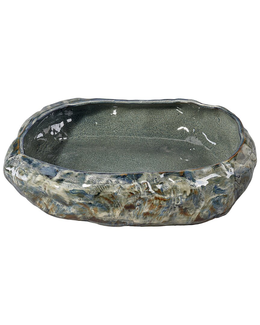Jamie Young Unearthed Round Ceramic Decorative Bowl
