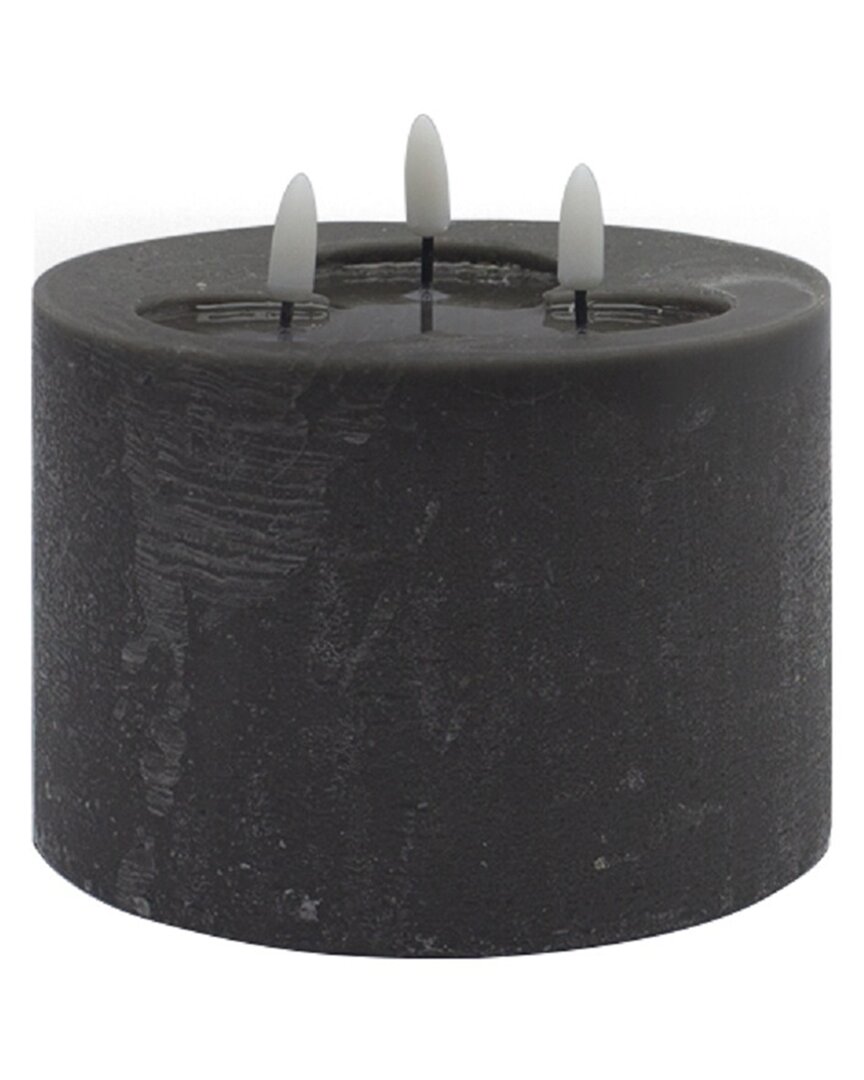 Bidkhome 3-wick Small Flameless Candle In Gray