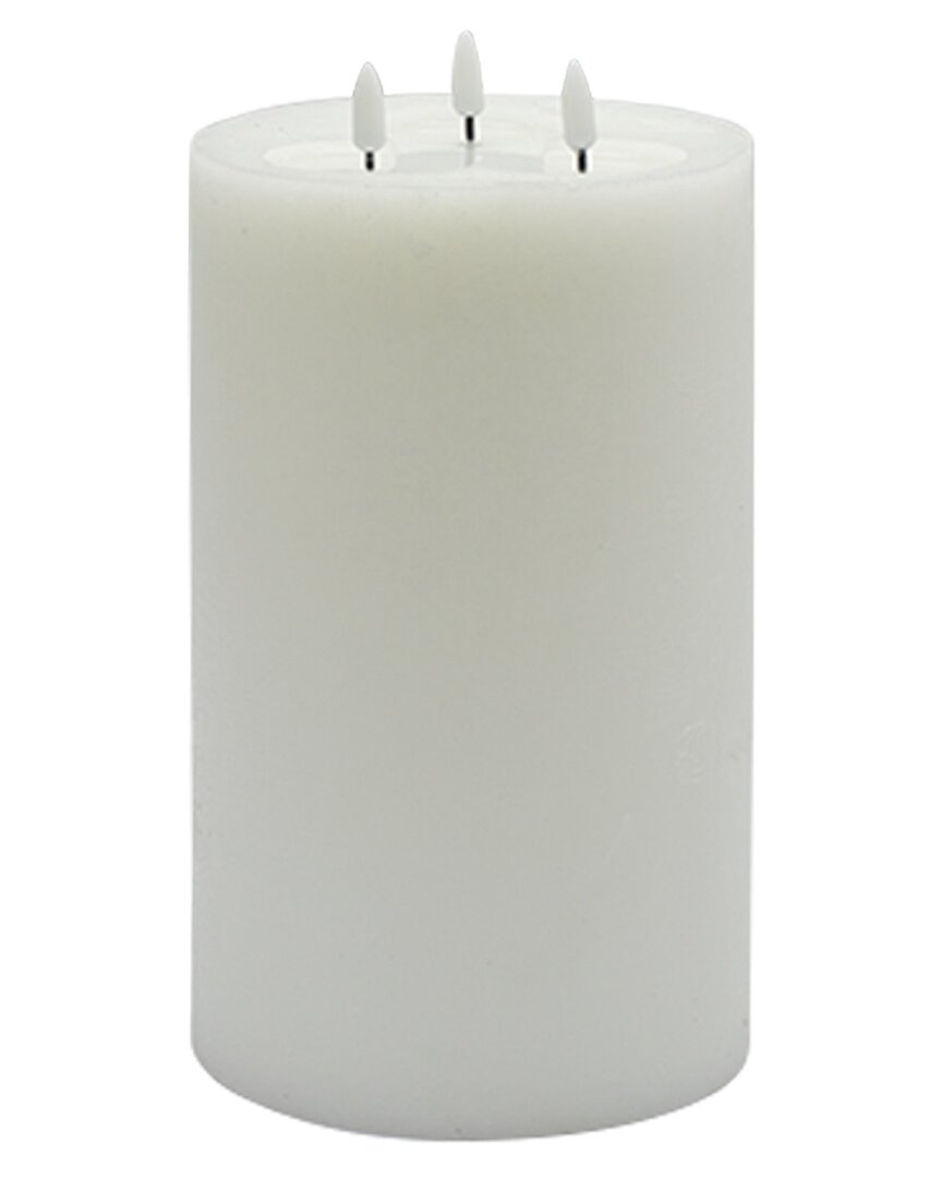 Bidkhome 3-wick Large Flameless Candle In White