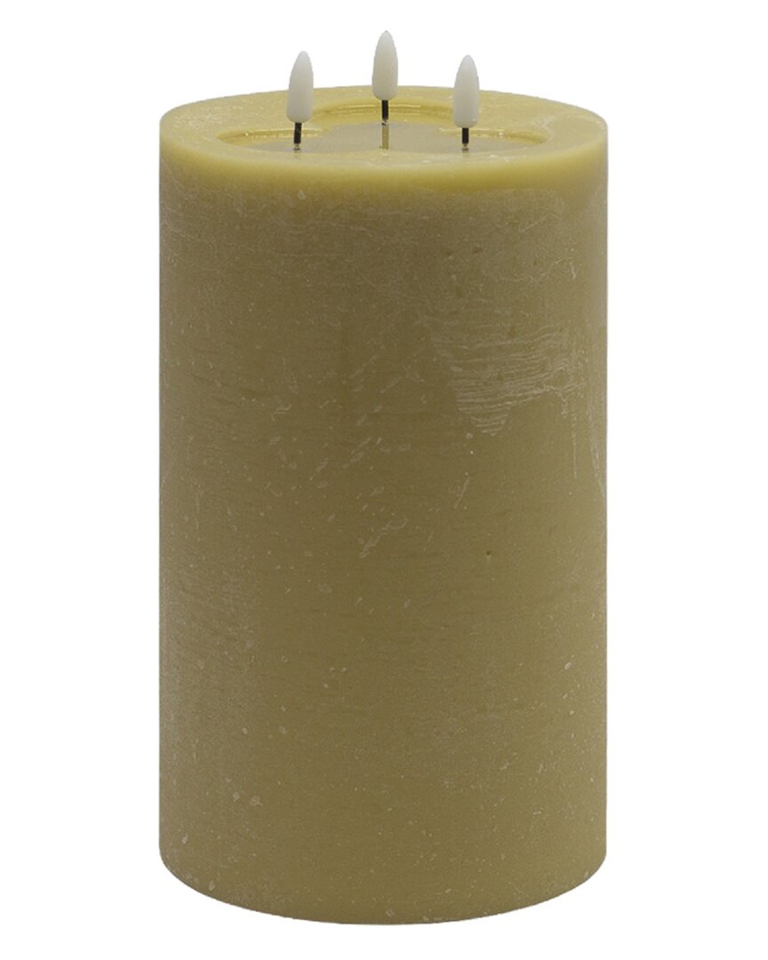 Bidkhome 3-wick Large Flameless Candle In Beige