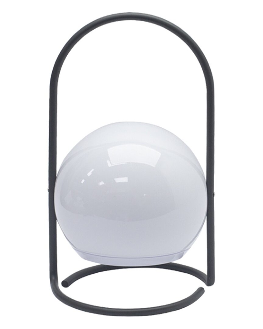 Bidkhome Flameless Outdoor Lantern Circular Candle In Gray