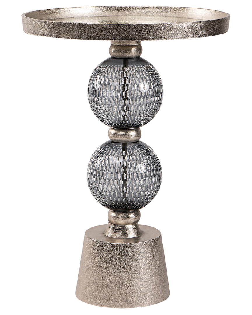 Sagebrook Home Metal 22in Orb Side Table In Gray