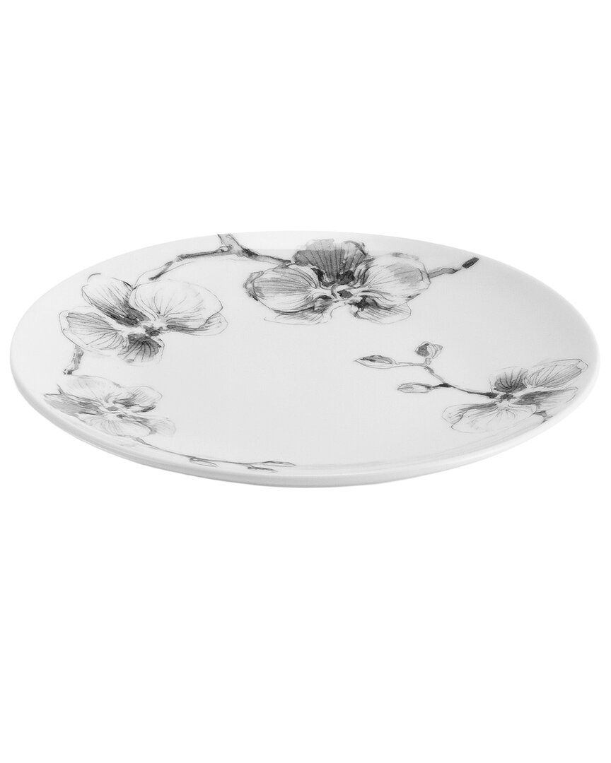 Michael Aram Set Of 4 Black Orchid Tidbit Plates In White