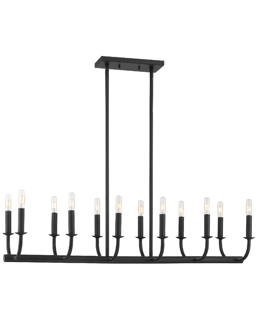 Crystorama Bailey 12-light Matte Black Chandelier In Black