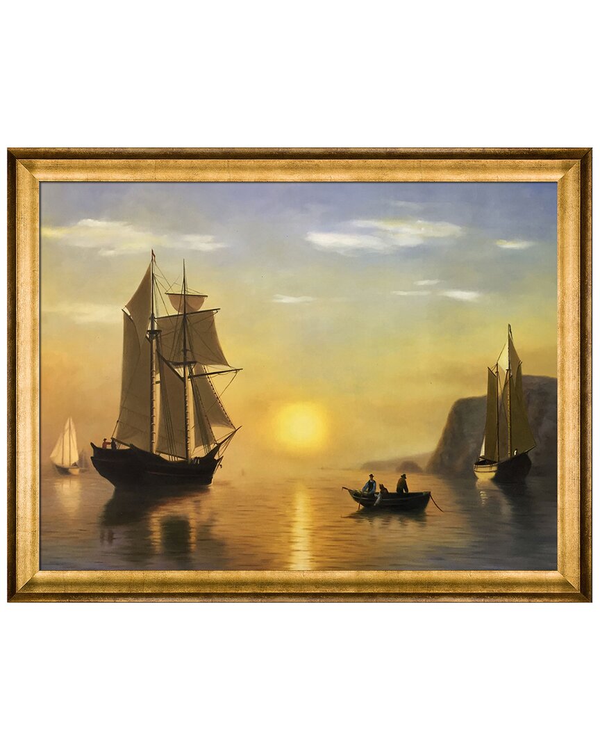Overstock Art La Pastiche A Sunset Calm In The Bay Of Fundy Framed Wall Art By William Bradford In Multicolor