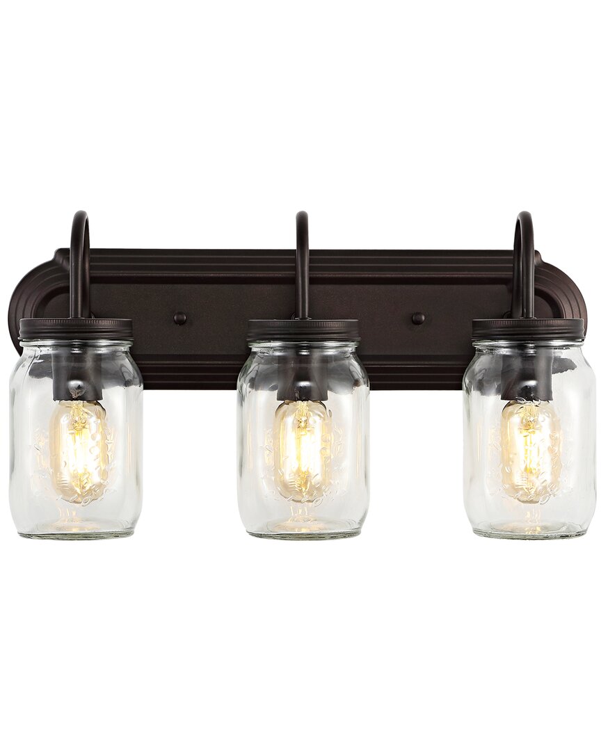 JONATHAN Y JONATHAN Y GAINES 19.3IN 3-LIGHT MASON JAR LED VANITY