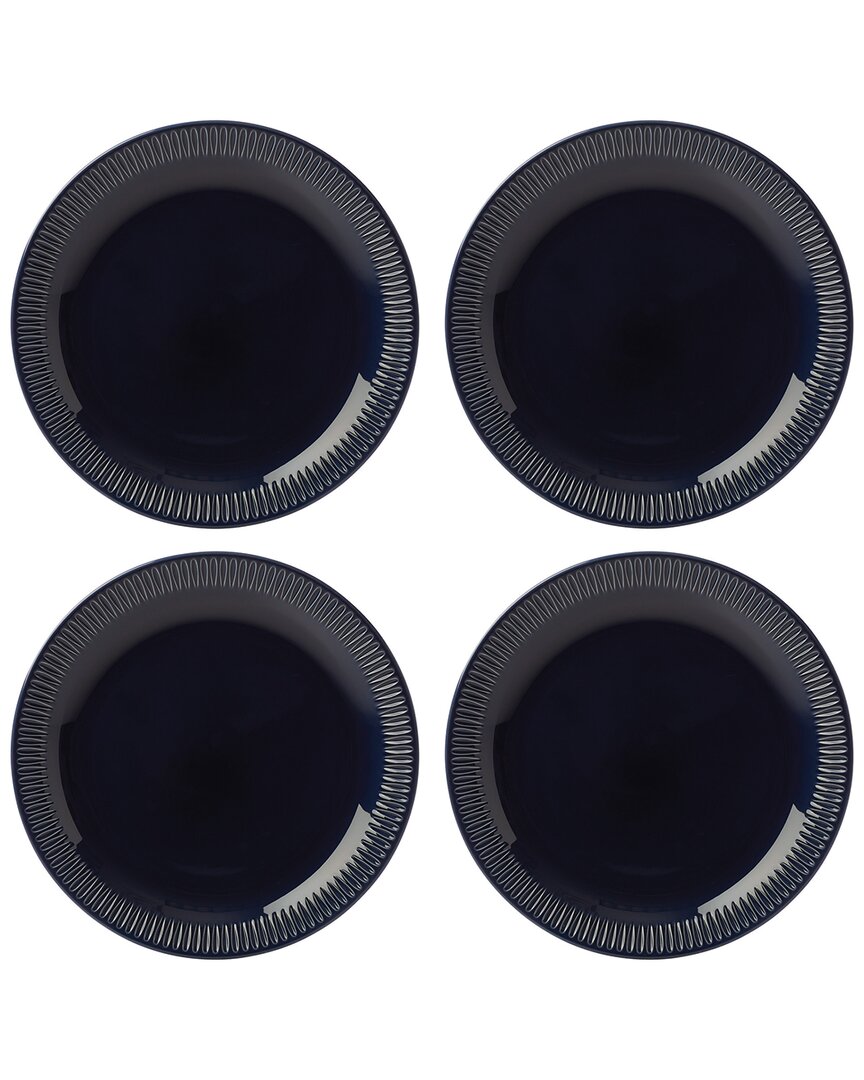 Lenox Profile 4pc Accent Plate Set In Navy