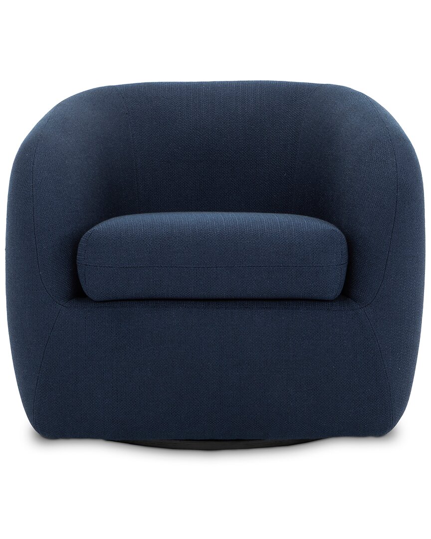 Moe's Home Collection Maurice Swivel Chair In Blue