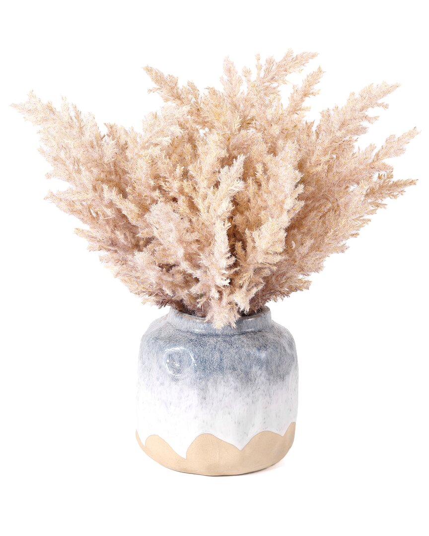 Safavieh Faux 14 Inch Potted Broom Corn Plant In Beige