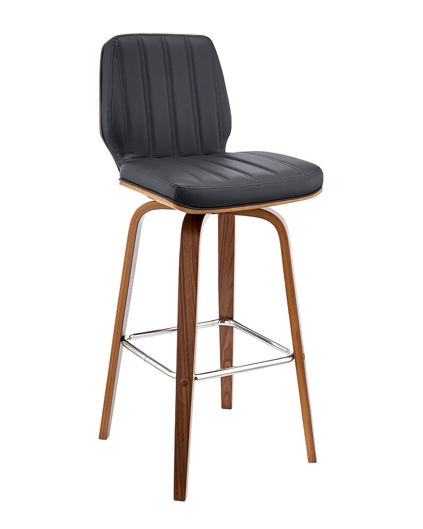 Armen Living Aspen Adjustable Swivel Bar Stool In Gray