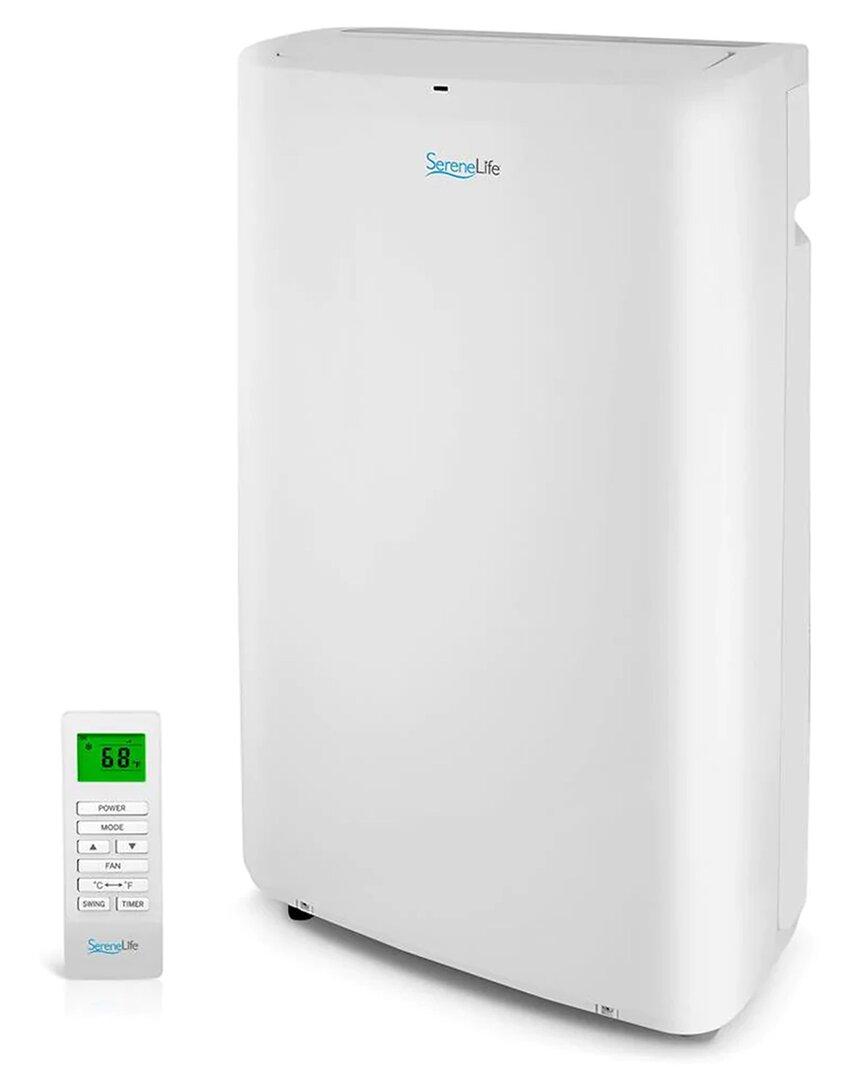 Serenelife Portable White Air Conditioner 12,000 Btu In White
