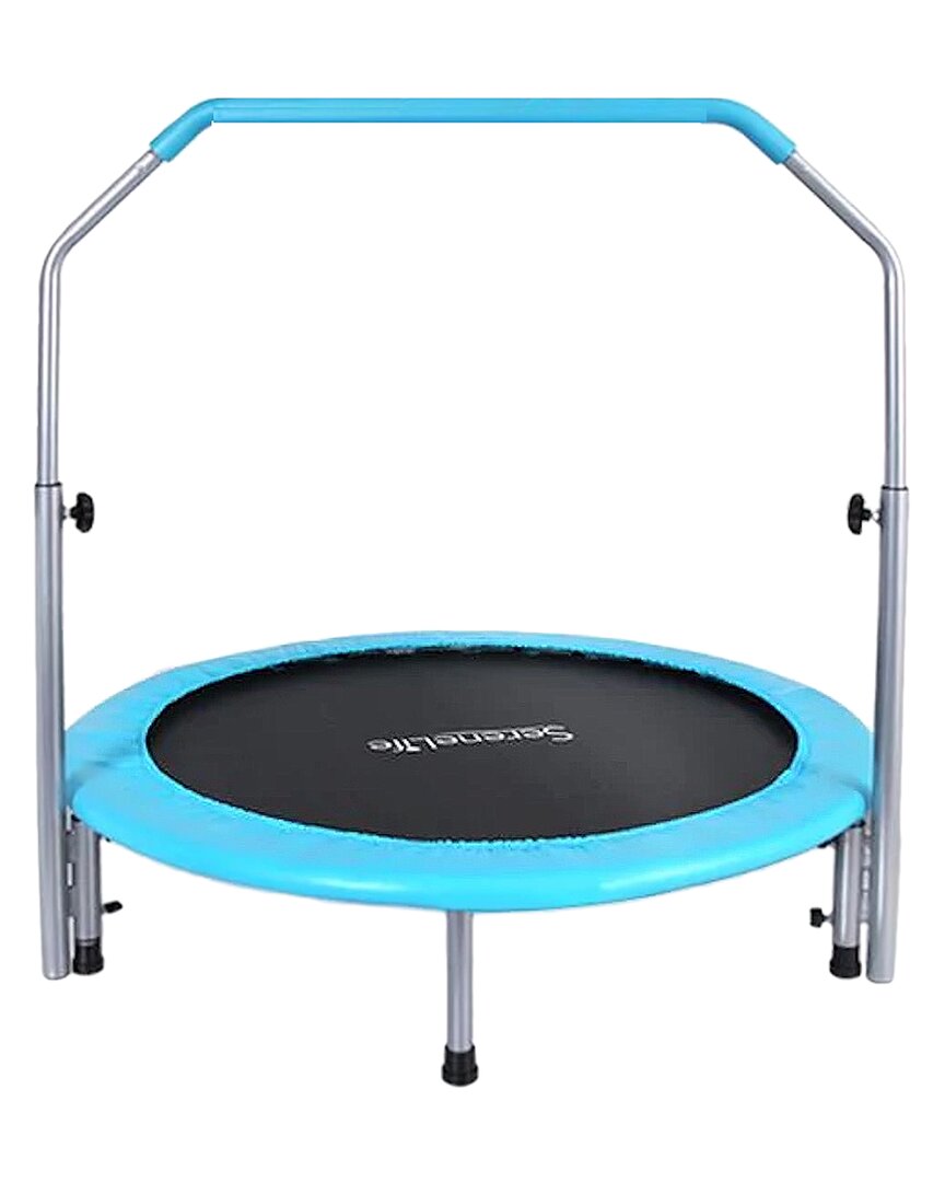 Serenelife Spring-less Adult Size Sports Jumping Fitness Trampoline In Blue