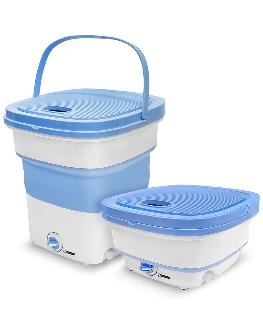 Pure Clean Foldable Washing Machine In Blue