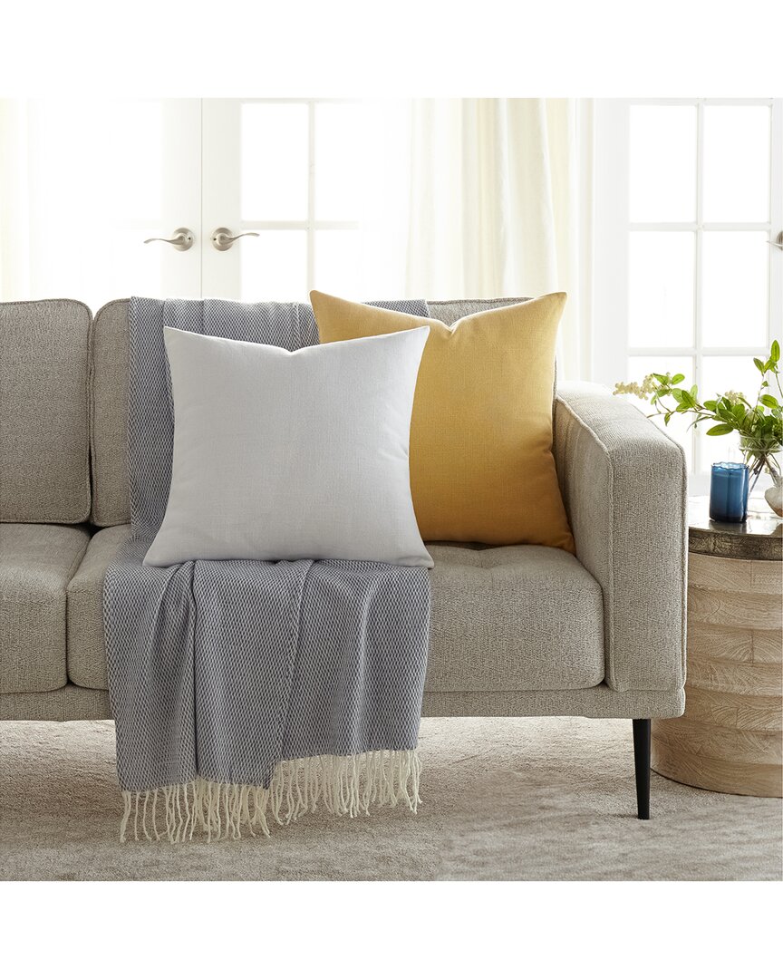 Home Collection Pack Of 2 Slub Throw Pillows In Yellow
