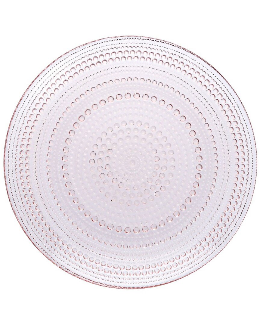 Fortessa Set Of 4 Jupiter Glass Pink Salad Plates In Pink