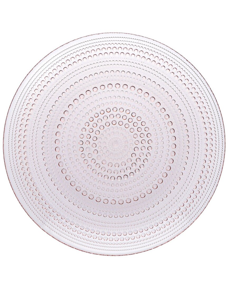 Shop Fortessa Set Of 4 Jupiter Glass Pink Dinner Plates