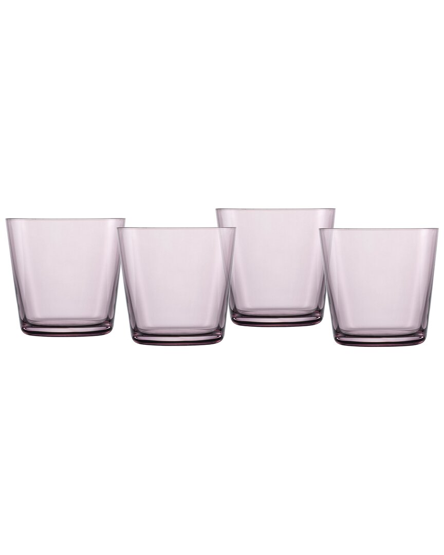 Zwiesel Glas Set Of 4 Together Crystal Glass Lilac Dof Glasses In Purple
