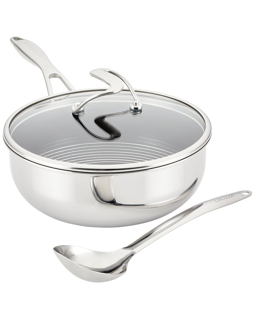 Circulon Stainless Steel Induction 3pc Pan/utensil Set In Silver