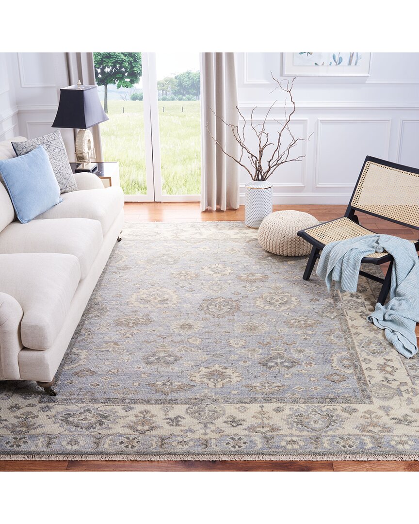 Safavieh Samarkand Hand Knotted Wool-blend Rug In Grey