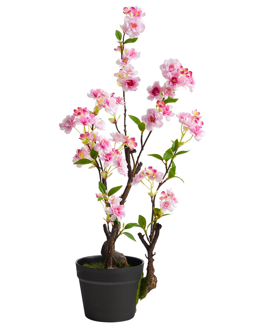 Nearly Natural 2.5ft Cherry Blossom Artificial Plant In Pink