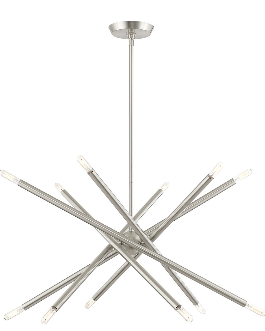 Livex Lighting 12-light Brushed Nickel Pendant Lantern